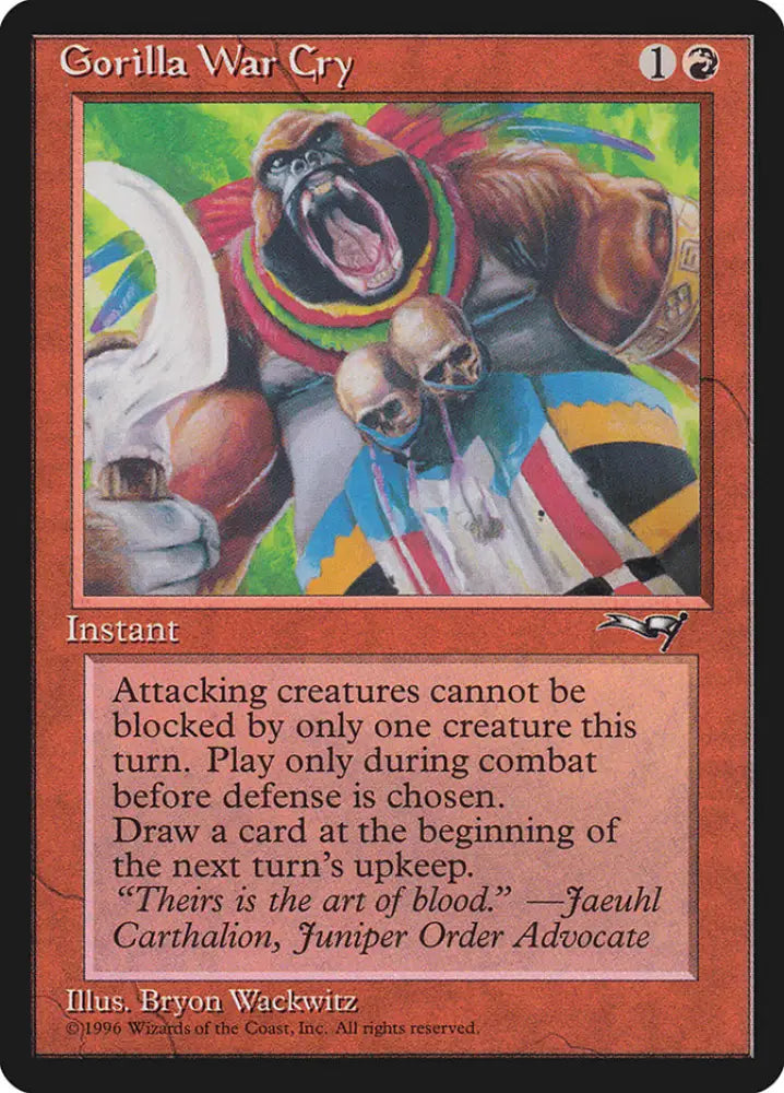 Gorilla War Cry (Sickle Blade) [Alliances] - MTG Single