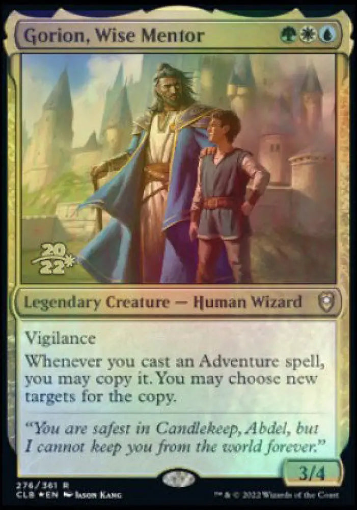 Gorion Wise Mentor [Commander Legends: Battle for Baldur’s Gate Prerelease Promos] - MTG Single