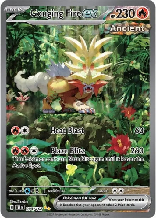 Gouging Fire ex (204/162) [Scarlet & Violet: Temporal Forces] - Pokemon Single