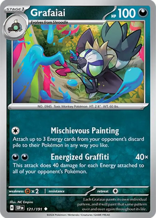Grafaiai (121/191) [Scarlet & Violet: Surging Sparks] - Pokemon Single