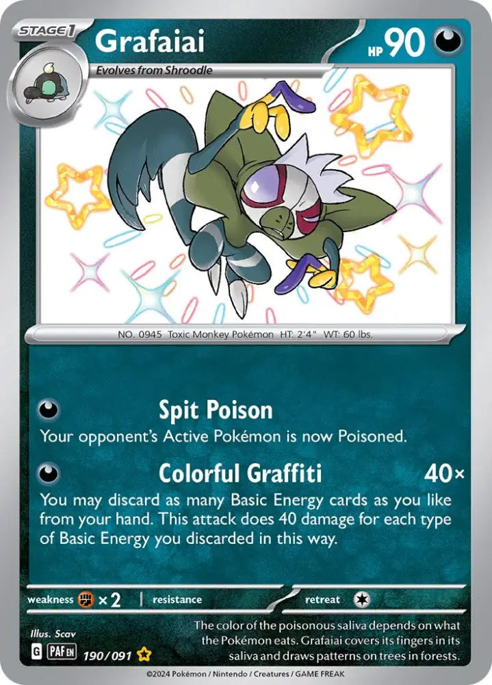 Grafaiai (190/091) [Scarlet & Violet: Paldean Fates] - Pokemon Single