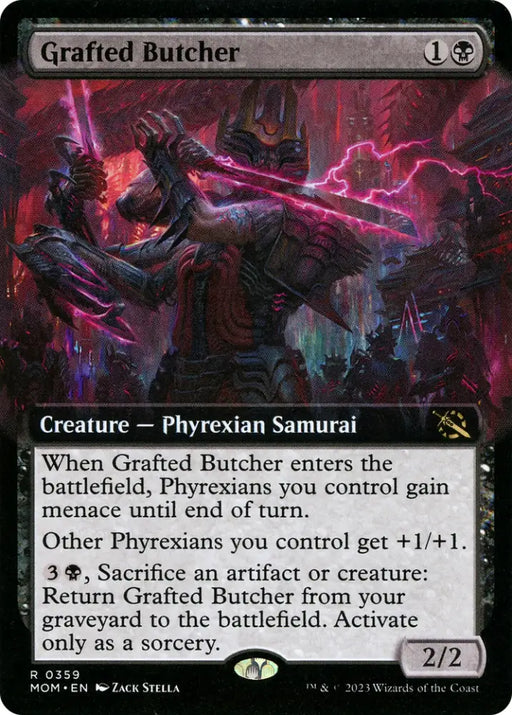 Grafted Butcher (Extended Art) [March of the Machine] - MTG Single