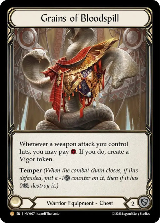 Grains of Bloodspill [Heavy Hitters] Rainbow Foil - Flesh And Blood Single