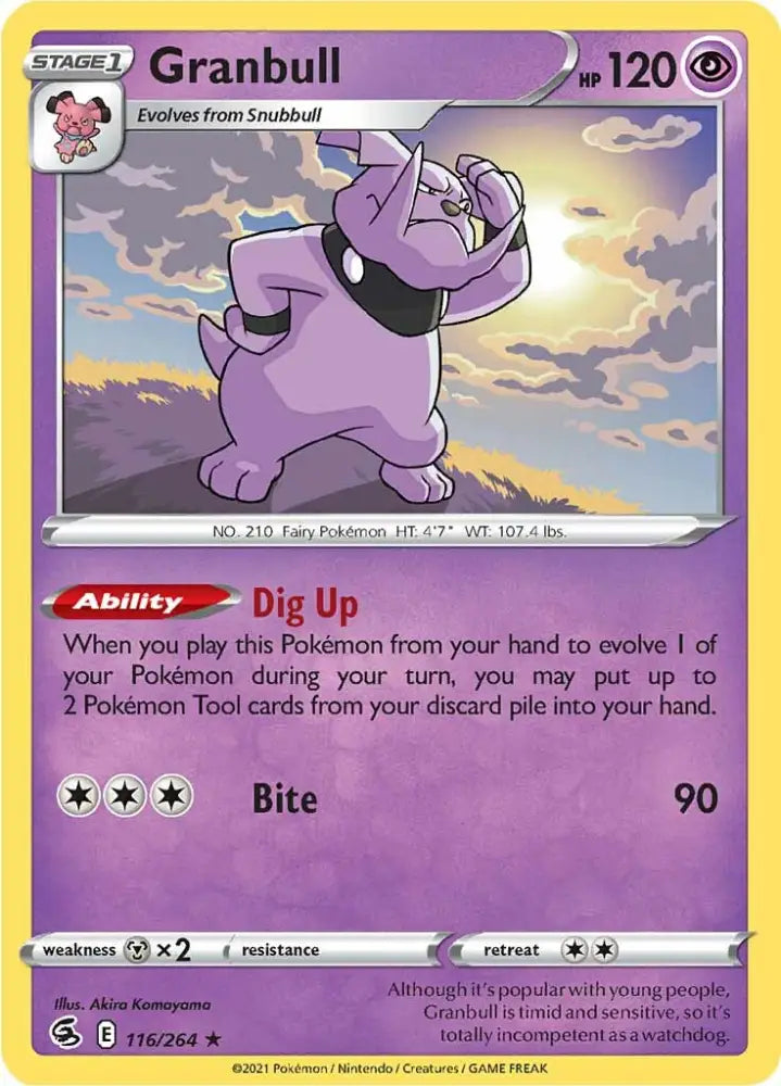 Granbull (116/264) [Sword & Shield: Fusion Strike] - Pokemon Single