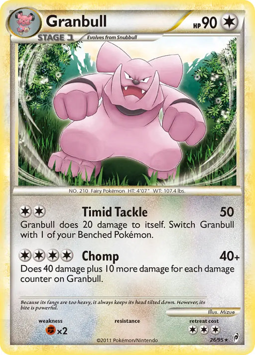 Granbull (26/95) [HeartGold & SoulSilver: Call of Legends] - Pokemon Single
