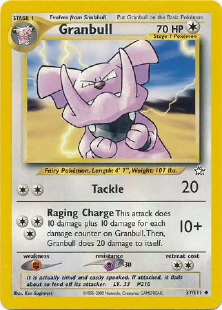 Granbull (37/111) [Neo Genesis Unlimited] - Pokemon Single