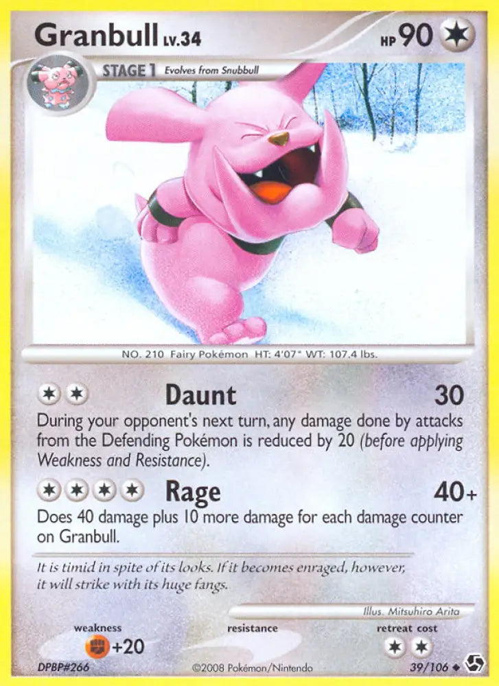 Granbull (39/106) [Diamond & Pearl: Great Encounters] - Pokemon Single