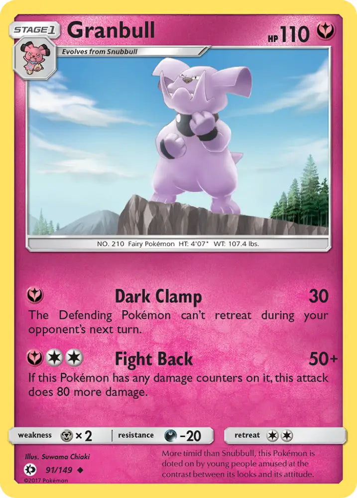 Granbull (91/149) [Sun & Moon: Base Set] - Pokemon Single