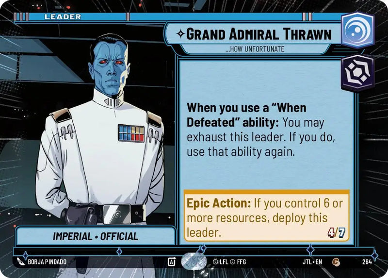 Grand Admiral Thrawn -...How Unfortunate (Hyperspace) (264) [Jump to Lightspeed] - Star Wars: Unlimited Single