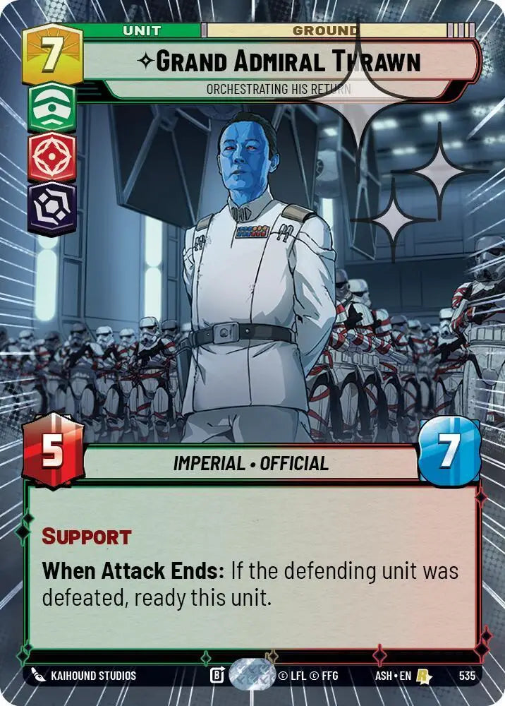 Grand Admiral Thrawn - Orchestrating His Return (Hyperspace Foil) (535) [Ashes of the Empire]