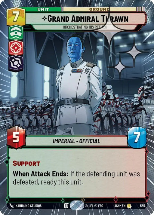 Grand Admiral Thrawn - Orchestrating His Return (Hyperspace Foil) (535) [Ashes of the Empire]