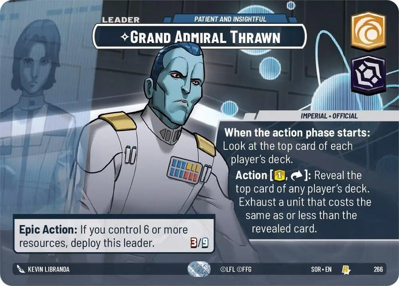 Grand Admiral Thrawn - Patient and Insightful (Showcase) (266) [Spark of Rebellion] - Star Wars: Unlimited Single