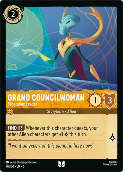 Grand Councilwoman - Federation Leader (17/204) [Azurite Sea] - Lorcana Single