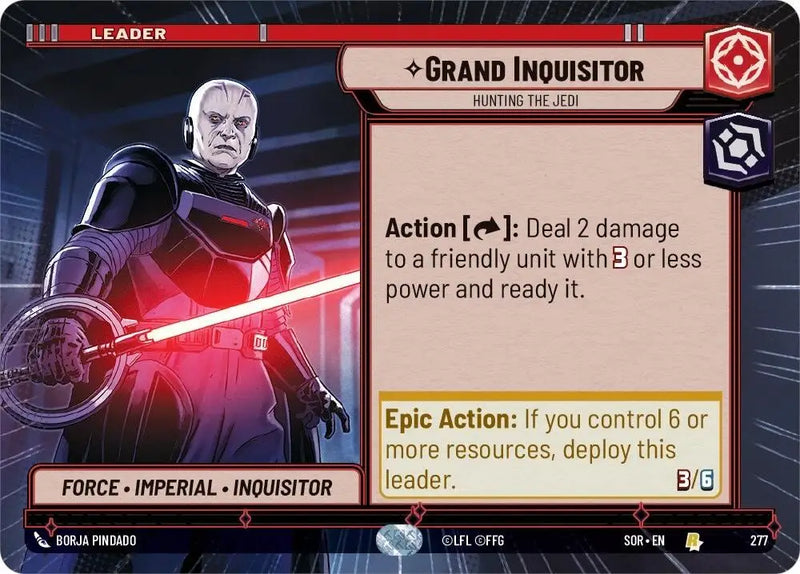 Grand Inquisitor - Hunting the Jedi (Hyperspace) (277) [Spark of Rebellion] - Star Wars: Unlimited Single