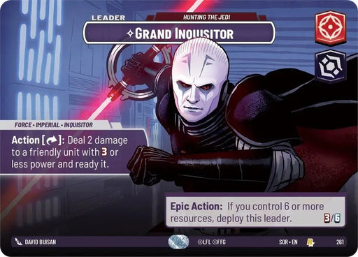 Grand Inquisitor - Hunting the Jedi (Showcase) (261) [Spark of Rebellion] - Star Wars: Unlimited Single