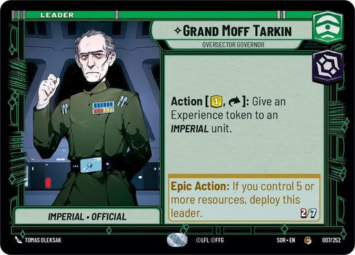 Grand Moff Tarkin - Oversector Governor (007/252) [Spark of Rebellion] - Star Wars: Unlimited Single