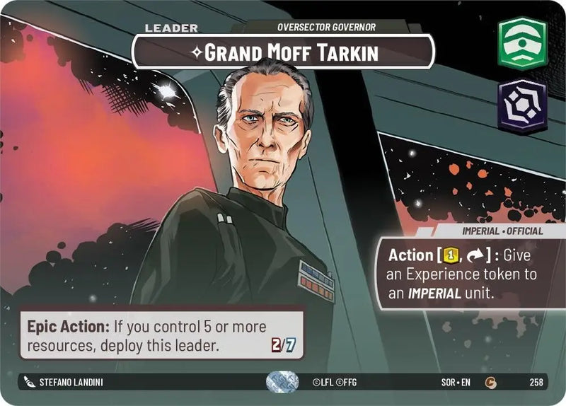 Grand Moff Tarkin - Oversector Governor (Showcase) (258) [Spark of Rebellion] - Star Wars: Unlimited Single