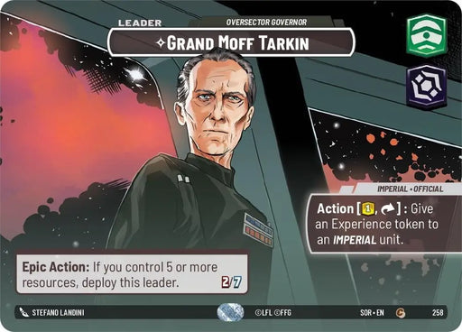 Grand Moff Tarkin - Oversector Governor (Showcase) (258) [Spark of Rebellion] - Star Wars: Unlimited Single
