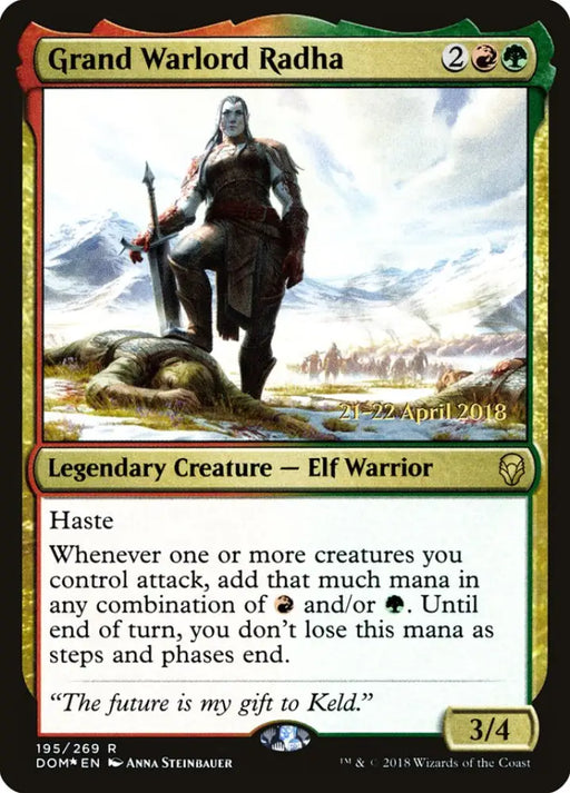 Grand Warlord Radha [Dominaria Prerelease Promos] - MTG Single
