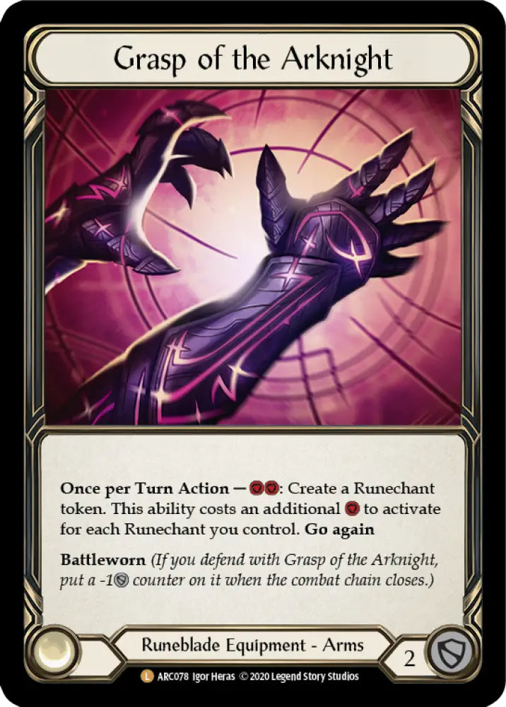 Grasp of the Arknight [Arcane Rising Unlimited] Unlimited Rainbow Foil - Flesh And Blood Single