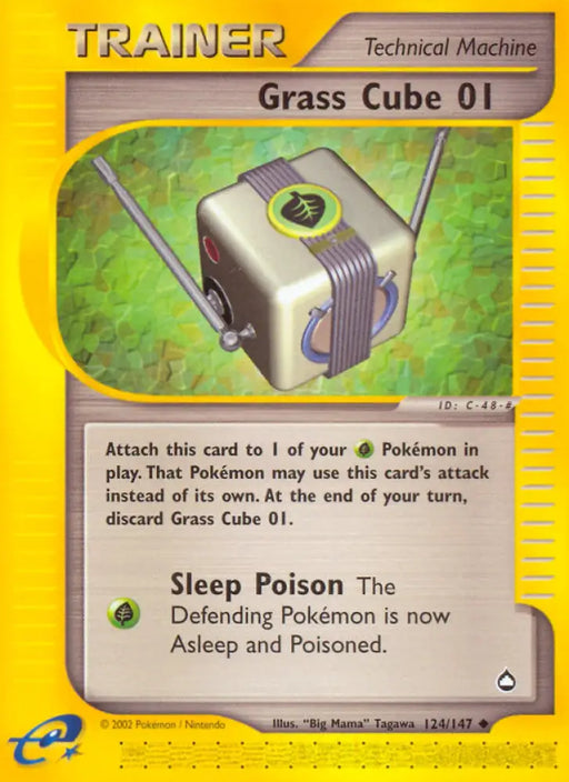 Grass Cube 01 (124/147) [Aquapolis] - Pokemon Single