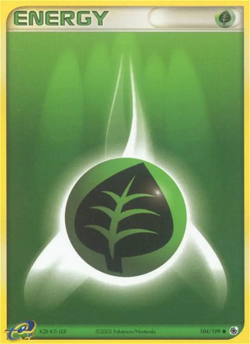 Grass Energy (104/109) [EX: Ruby & Sapphire] - Pokemon Single