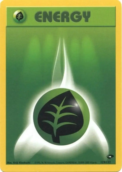 Grass Energy (129/132) [Gym Challenge Unlimited] - Pokemon Single