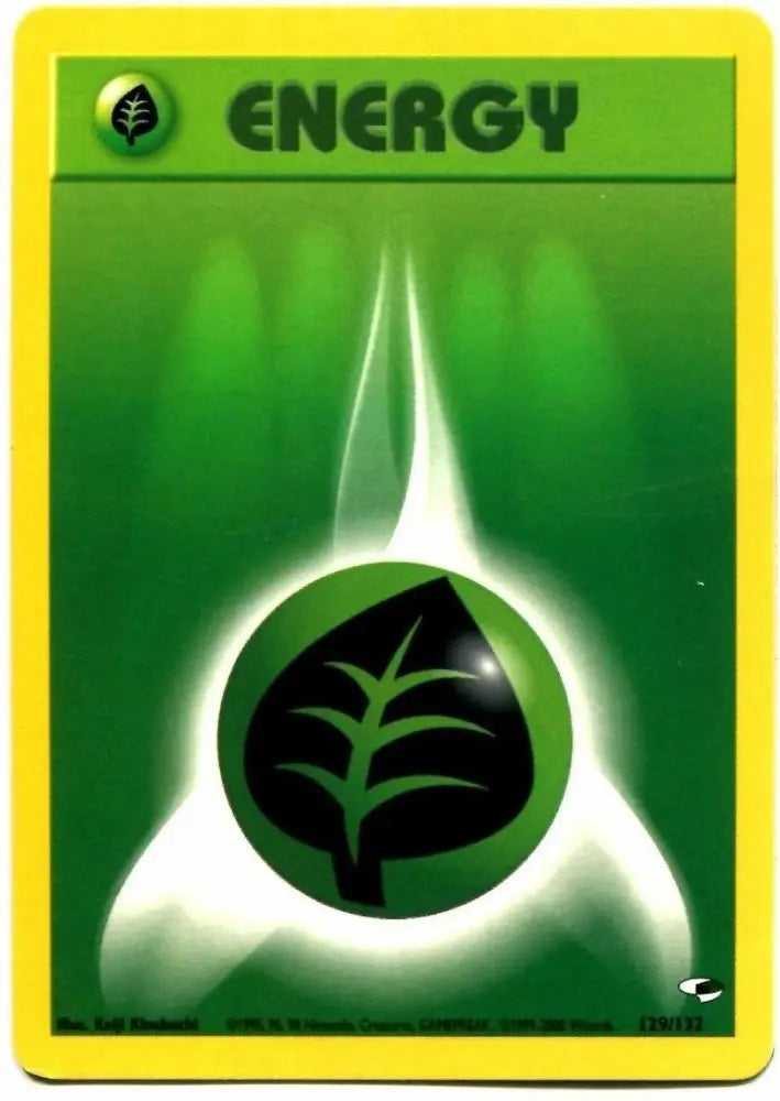 Grass Energy (129/132) [Gym Heroes Unlimited] - Pokemon Single