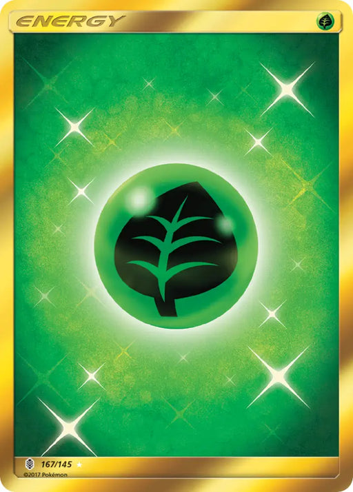 Grass Energy (167/145) [Sun & Moon: Guardians Rising] - Pokemon Single