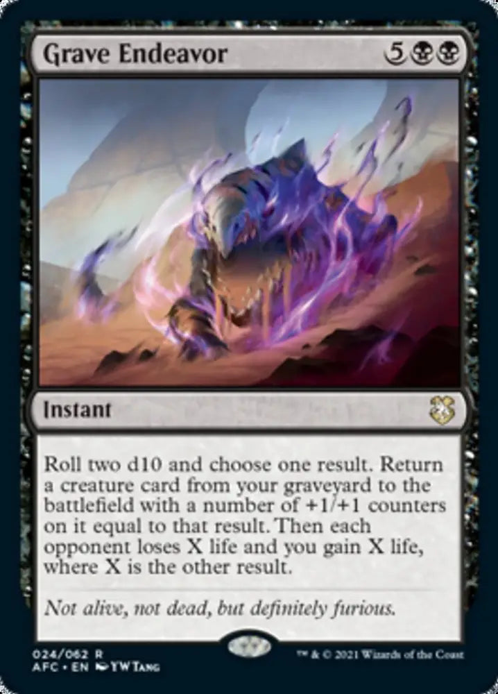 Grave Endeavor [Dungeons & Dragons: Adventures in the Forgotten Realms Commander] - MTG Single