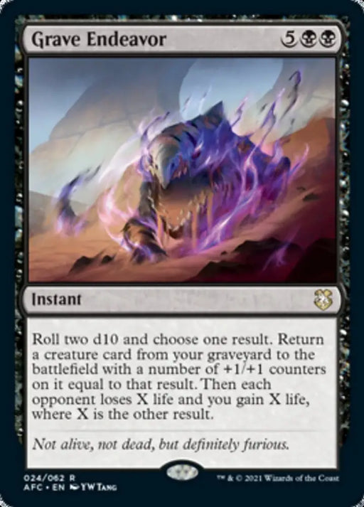 Grave Endeavor [Dungeons & Dragons: Adventures in the Forgotten Realms Commander] - MTG Single