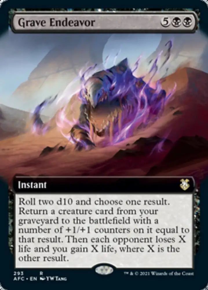 Grave Endeavor (Extended Art) [Dungeons & Dragons: Adventures in the Forgotten Realms Commander] - MTG Single
