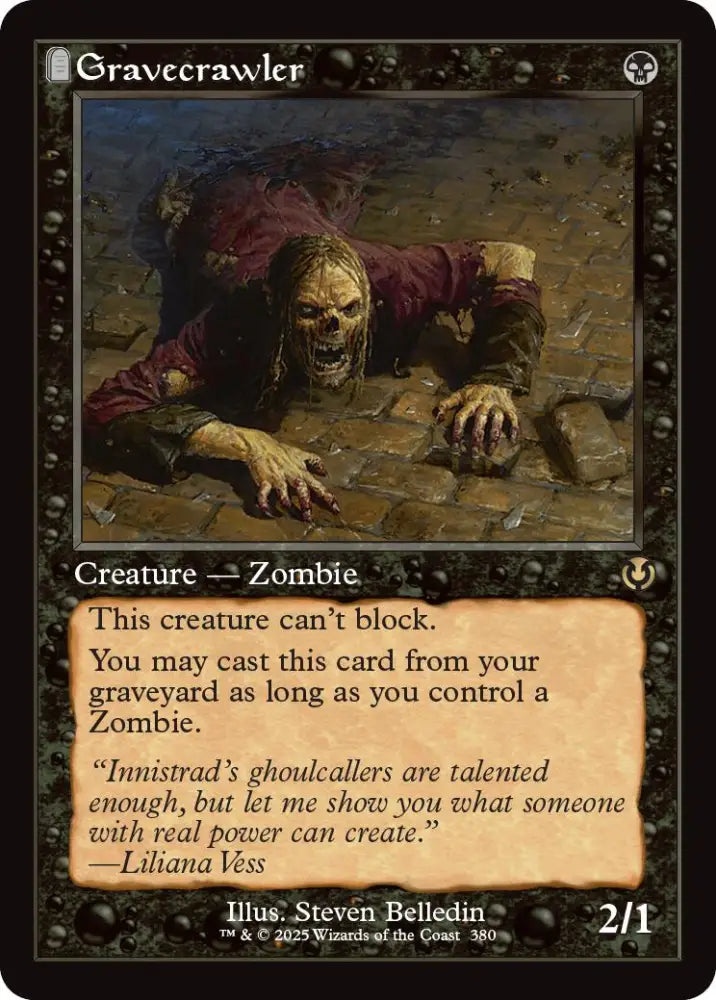 Gravecrawler (Retro Frame) [Innistrad Remastered] - MTG Single