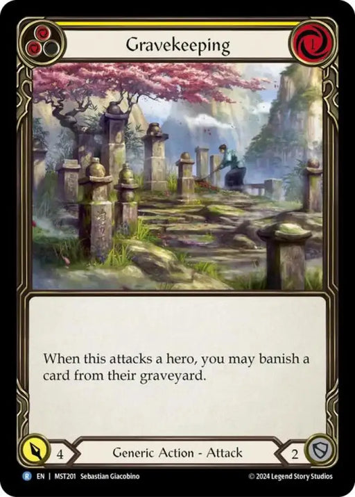 Gravekeeping (Yellow) [Part the Mistveil] Rainbow Foil - Flesh And Blood Single