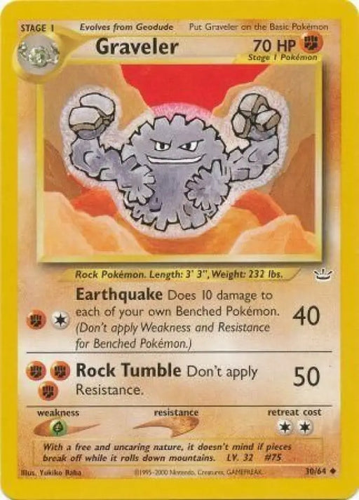 Graveler (30/64) [Neo Revelation Unlimited] - Pokemon Single