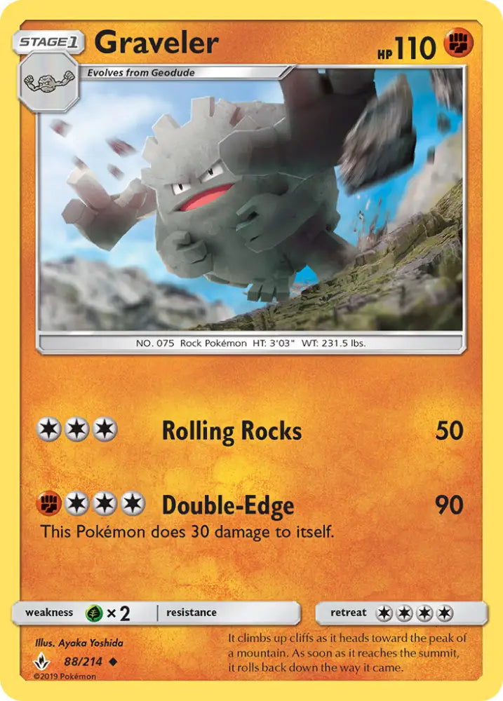 Graveler (88/214) [Sun & Moon: Unbroken Bonds] - Pokemon Single