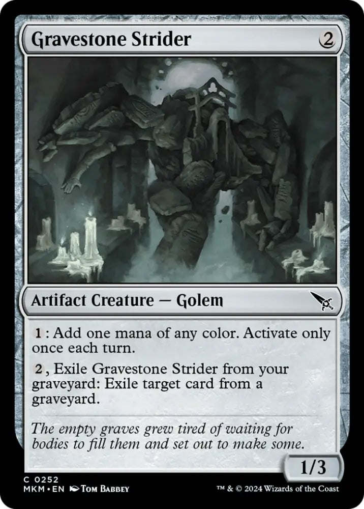 Gravestone Strider [Murders at Karlov Manor] - MTG Single