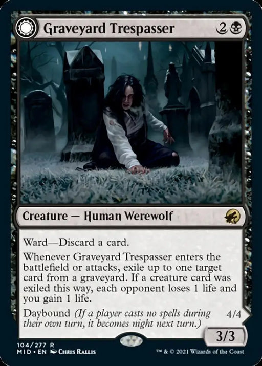 Graveyard Trespasser // Graveyard Glutton [Innistrad: Midnight Hunt] - MTG Single