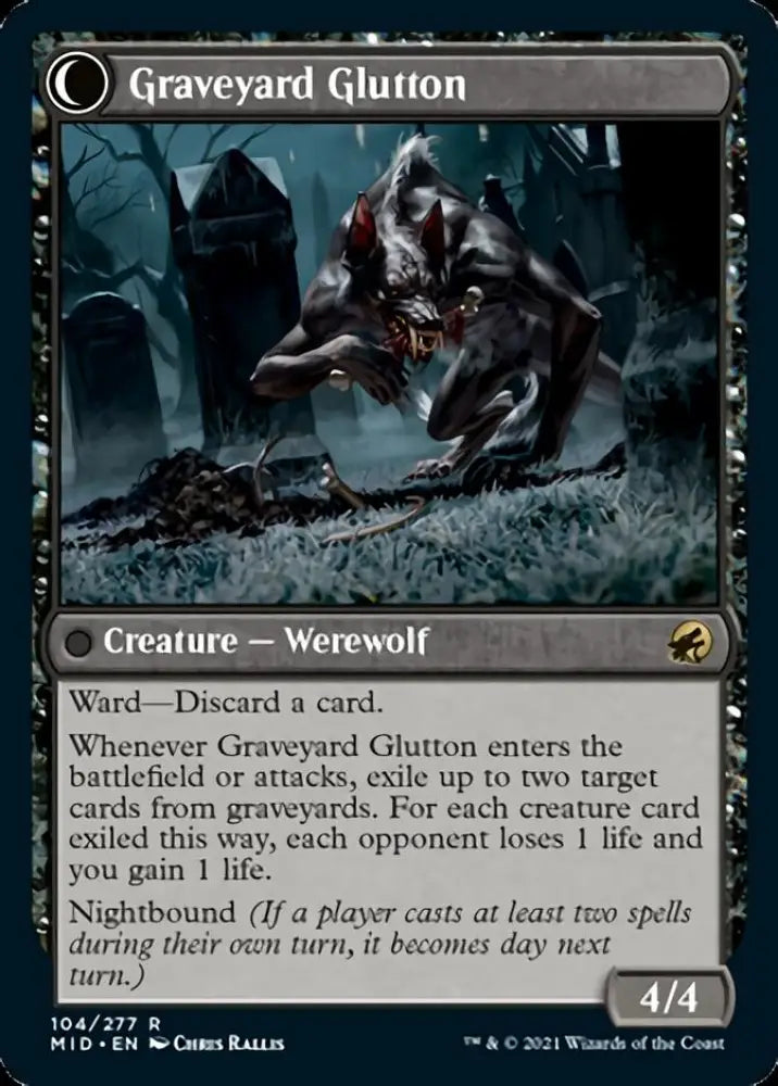 Graveyard Trespasser // Graveyard Glutton [Innistrad: Midnight Hunt] - MTG Single