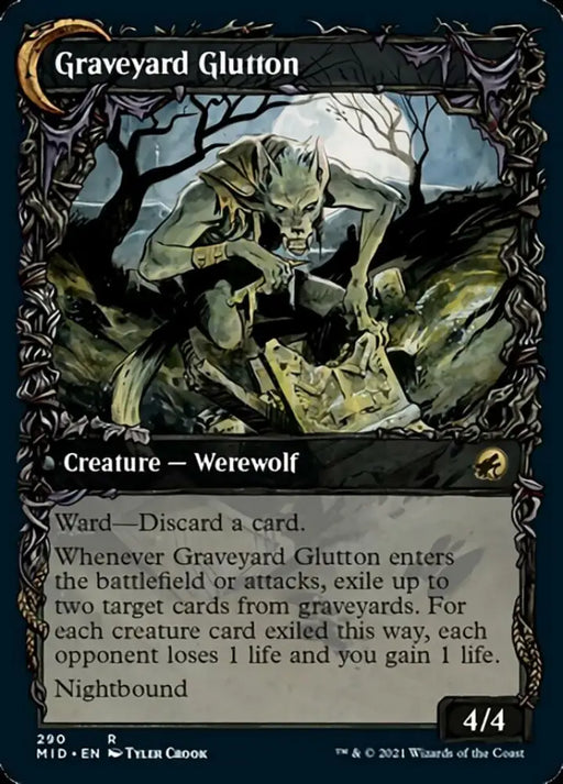 Graveyard Trespasser // Graveyard Glutton (Showcase Equinox) [Innistrad: Midnight Hunt] - MTG Single