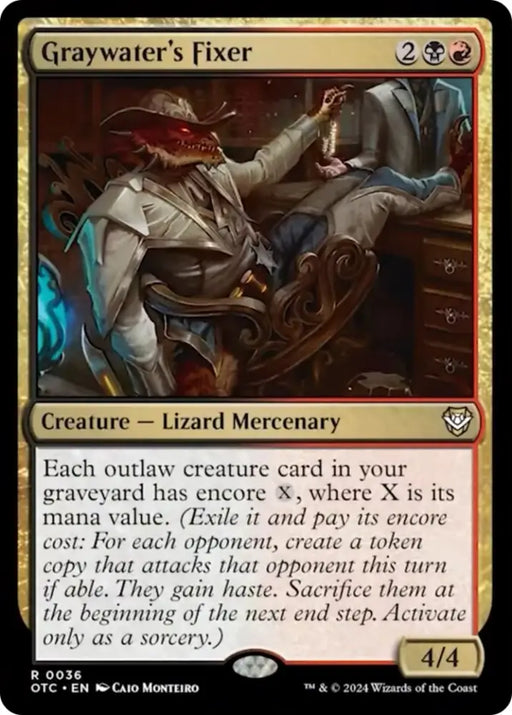 Graywater’s Fixer [Outlaws of Thunder Junction Commander] - MTG Single