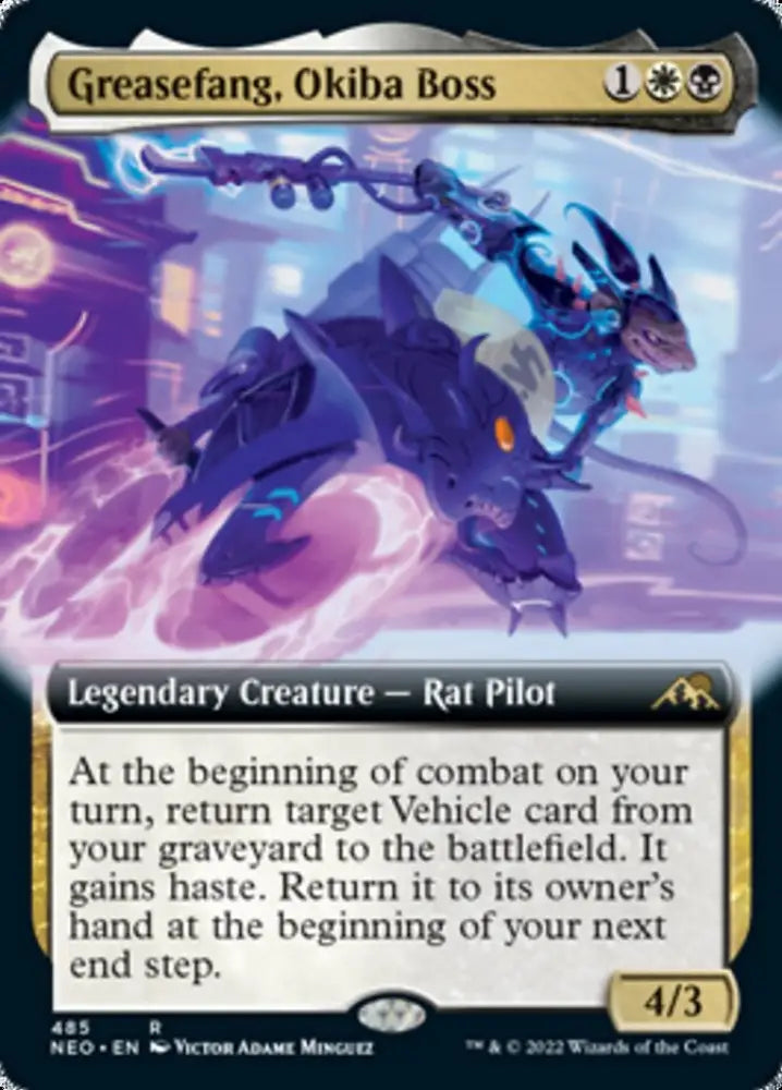 Greasefang Okiba Boss (Extended Art) [Kamigawa: Neon Dynasty] - MTG Single