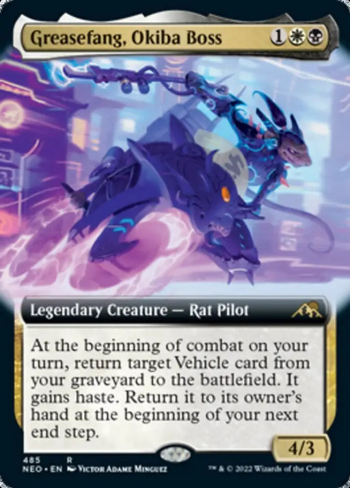 Greasefang Okiba Boss (Extended Art) [Kamigawa: Neon Dynasty] - MTG Single