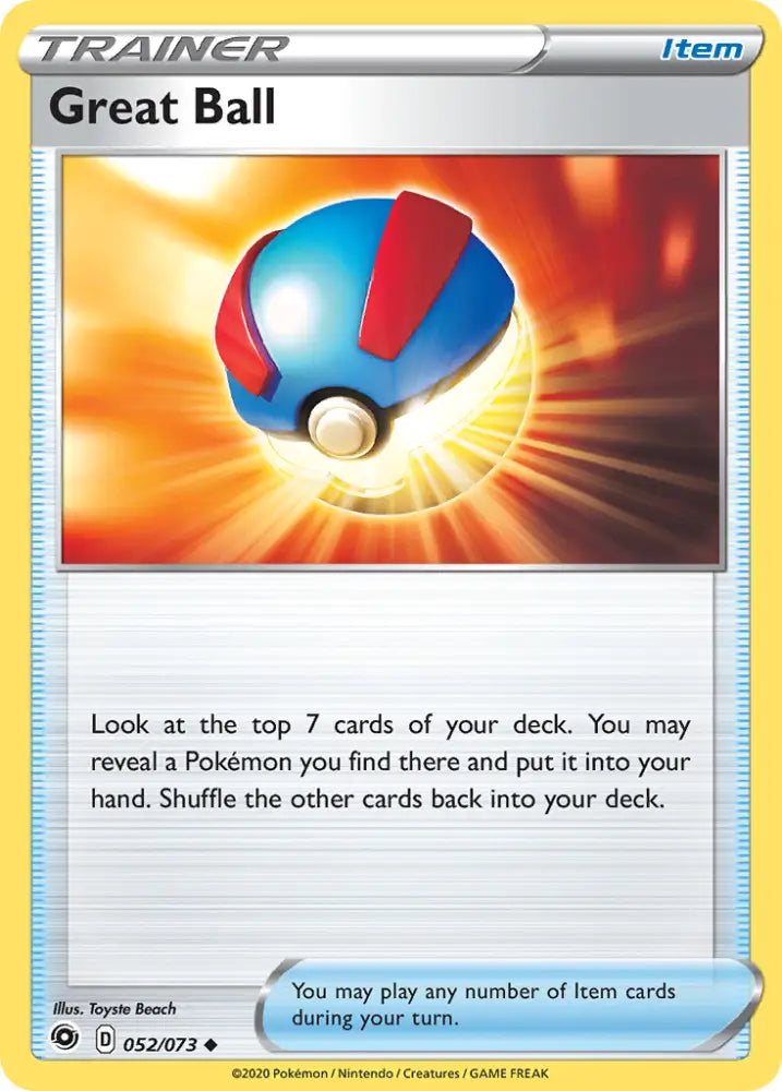 Great Ball (052/073) [Sword & Shield: Champion’s Path] - Pokemon Single