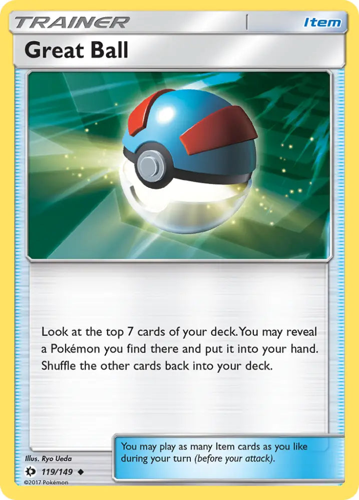 Great Ball (119/149) [Sun & Moon: Base Set] - Pokemon Single