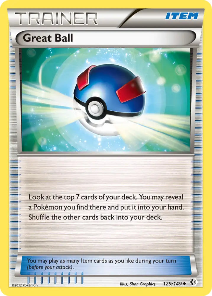 Great Ball (129/149) [Black & White: Boundaries Crossed] - Pokemon Single