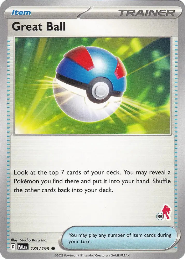 Great Ball (183/193) (Armarouge Stamp #33) [Battle Academy 2024] - Pokemon Single