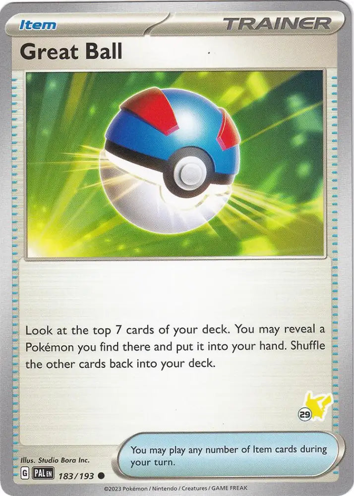 Great Ball (183/193) (Pikachu Stamp #29) [Battle Academy 2024] - Pokemon Single