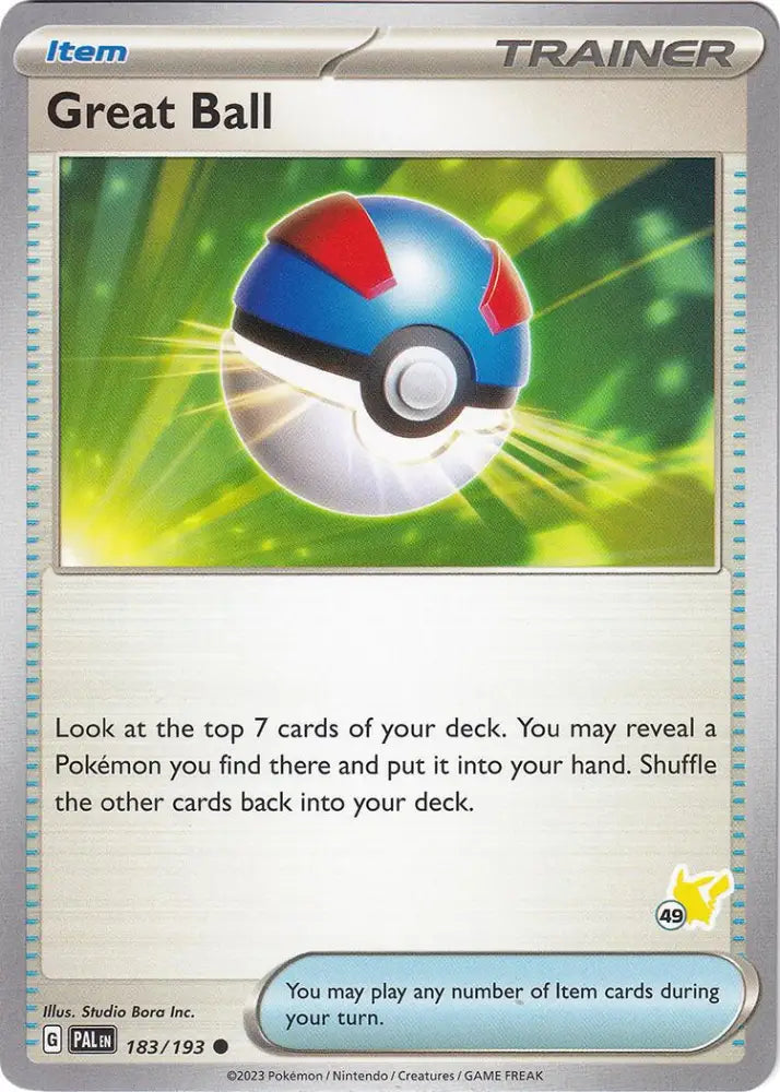 Great Ball (183/193) (Pikachu Stamp #49) [Battle Academy 2024] - Pokemon Single
