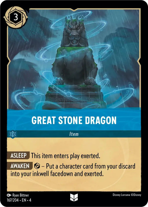 Great Stone Dragon (167/204) [Ursula’s Return] - Lorcana Single